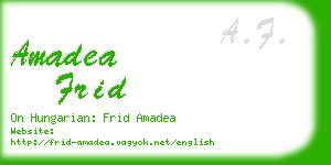 amadea frid business card